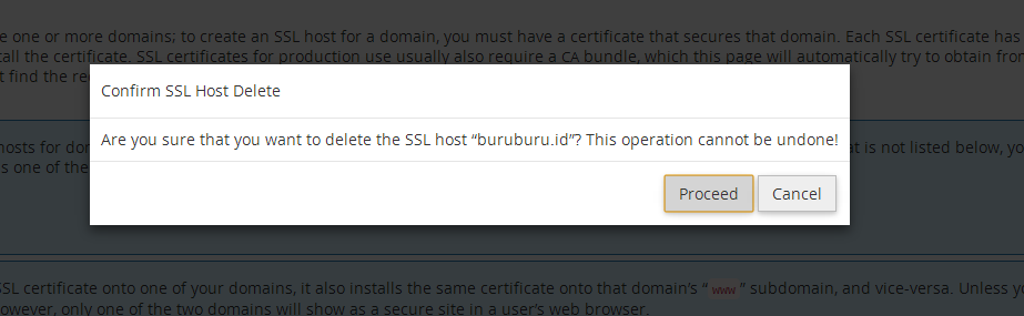 Cara Menghapus SSL di cPanel