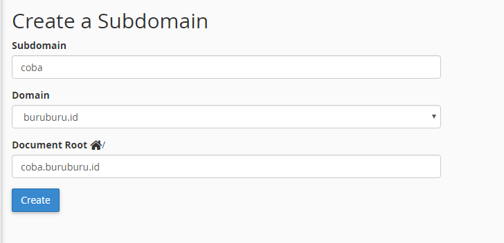 Cara Membuat Subdomain Melalui cPanel