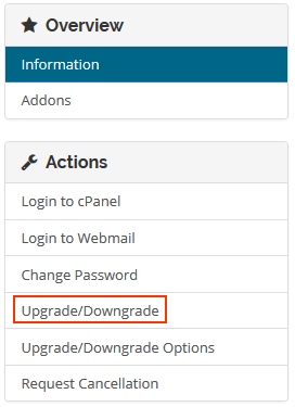 Cara Upgrade dan Downgrade Layanan Hosting