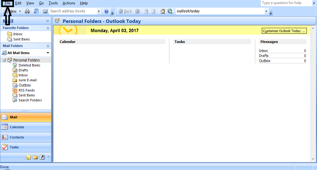 Cara Import Email Outlook