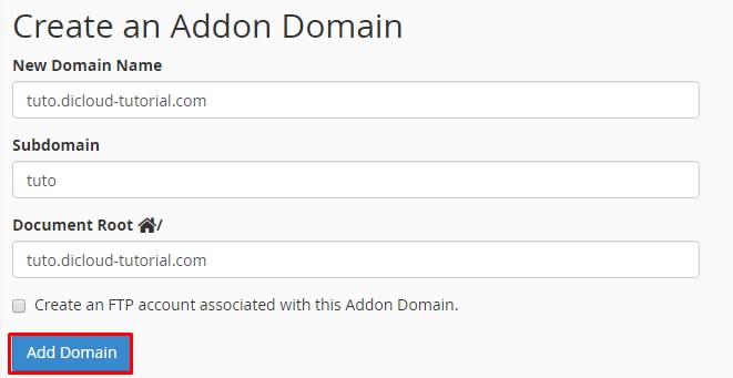 Cara Menambahkan AddOn Domain