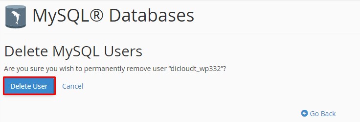 Cara Menghapus sebuah User Database