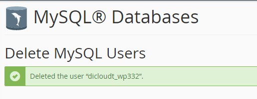 Cara Menghapus sebuah User Database