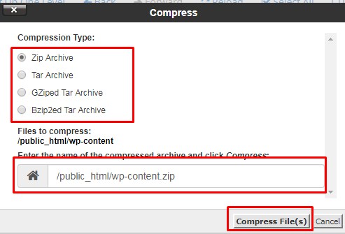  Cara Compress File pada File Manager