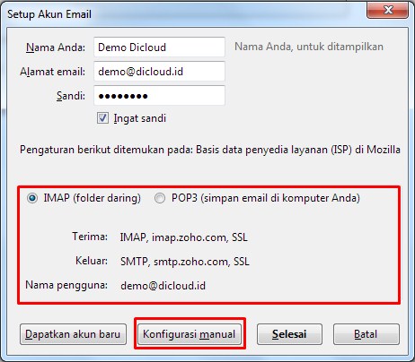Cara Setup Zoho Mail di Mozilla Thunderbird