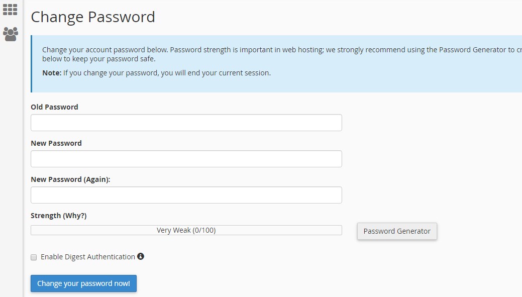 Cara Mengganti Password di cPanel