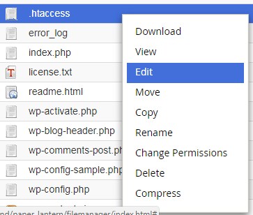 Cara Edit File .htaccess di cPanel