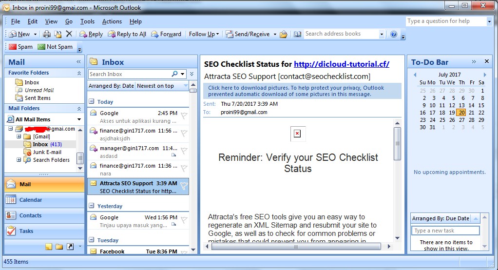 Cara Setup Gmail di Microsoft Outlook