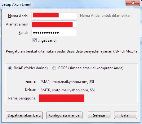 Cara Setup Email Yahoo di Mozilla Thunderbird