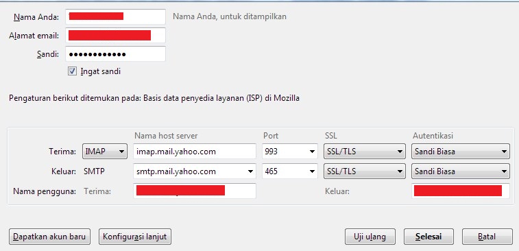 Cara Setup Email Yahoo di Mozilla Thunderbird