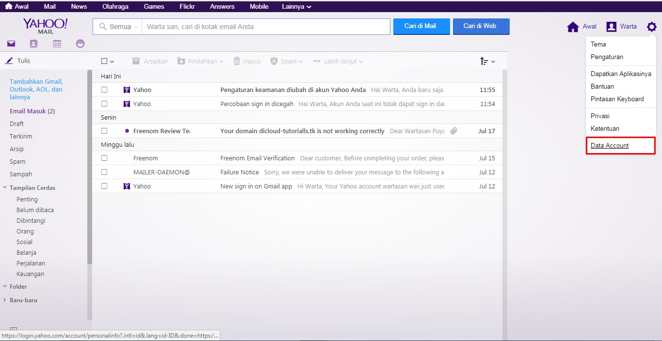Cara Setup Email Yahoo di Mozilla Thunderbird
