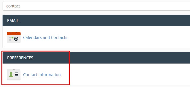 Cara Merubah Kontak Informasi Akun cPanel