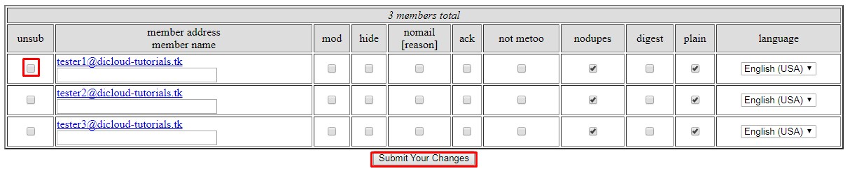 Cara Menghapus Anggota di Mailing Lists cPanel