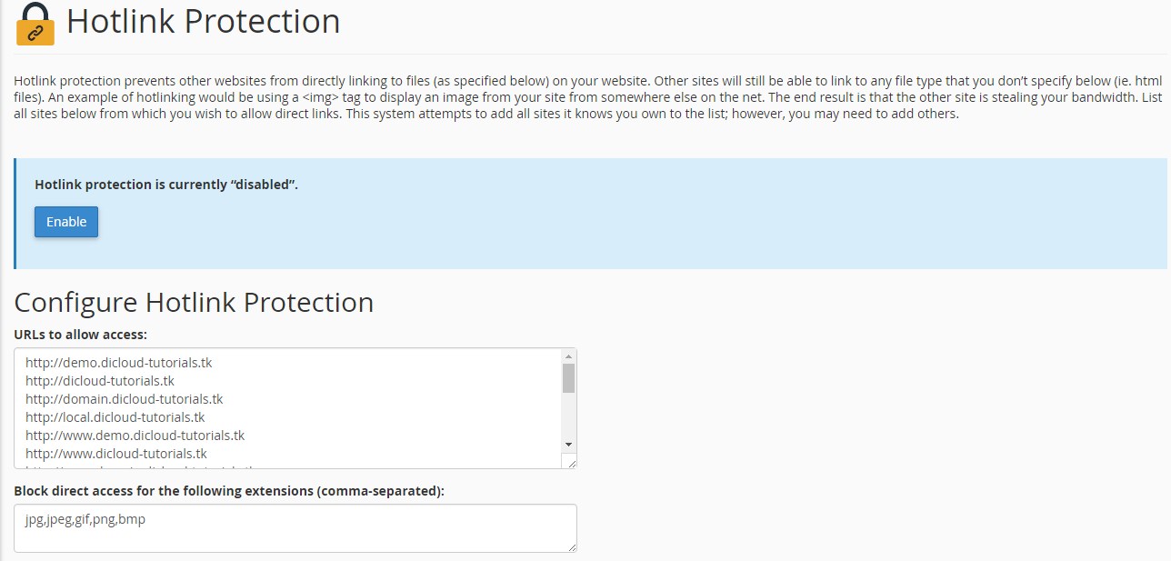 Cara Menggunakan Fitur Hotlink Protection di cPanel