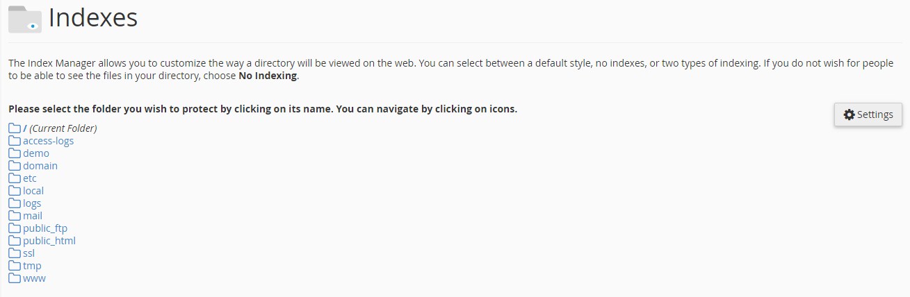 Cara Menggunakan Fitur Indexes di cPanel