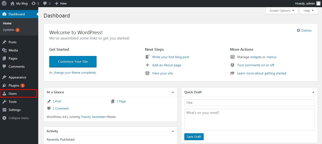 Panduan Setting Page User di WordPress