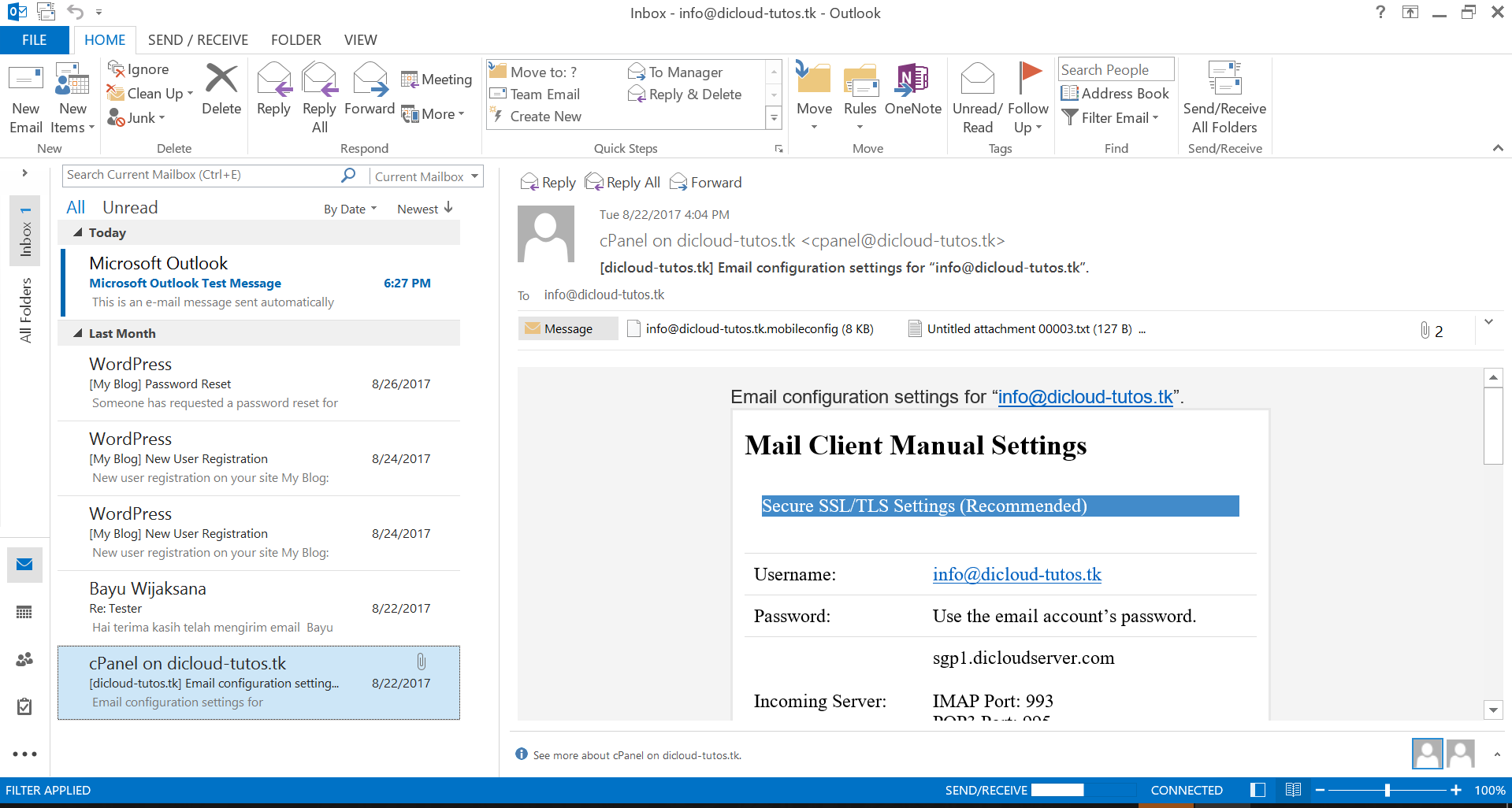 Cara Setting email Di Outlook