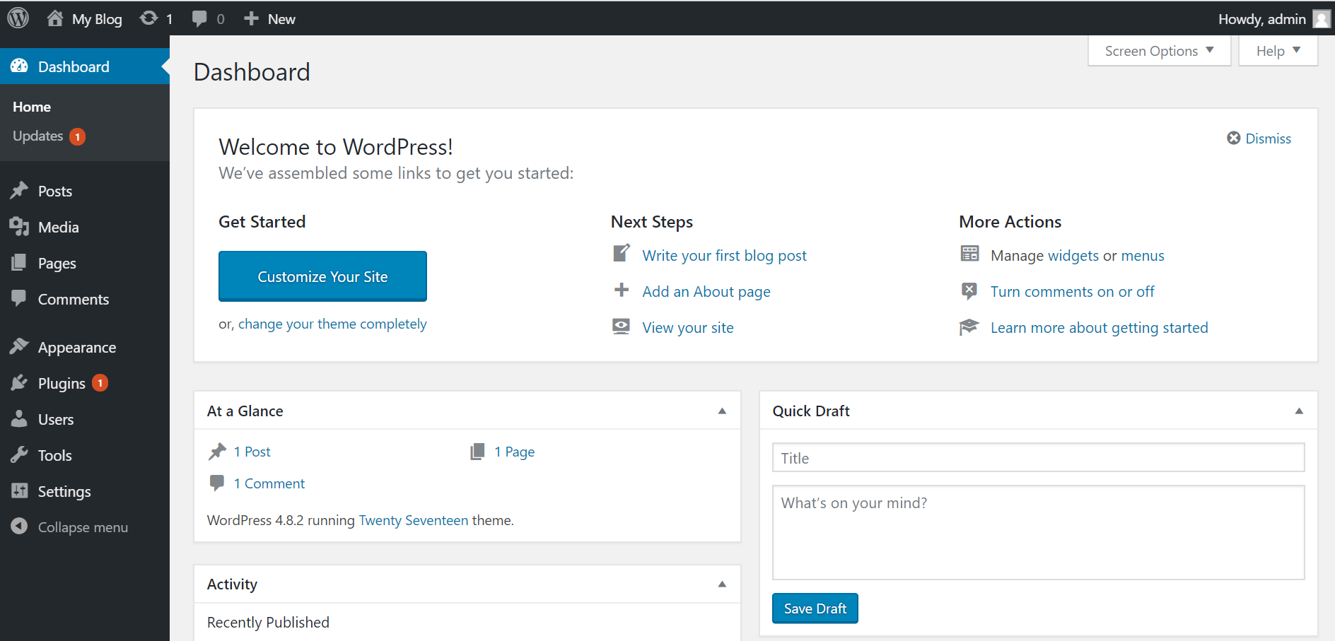 Pengertian dari Panel Menu WordPress CMS