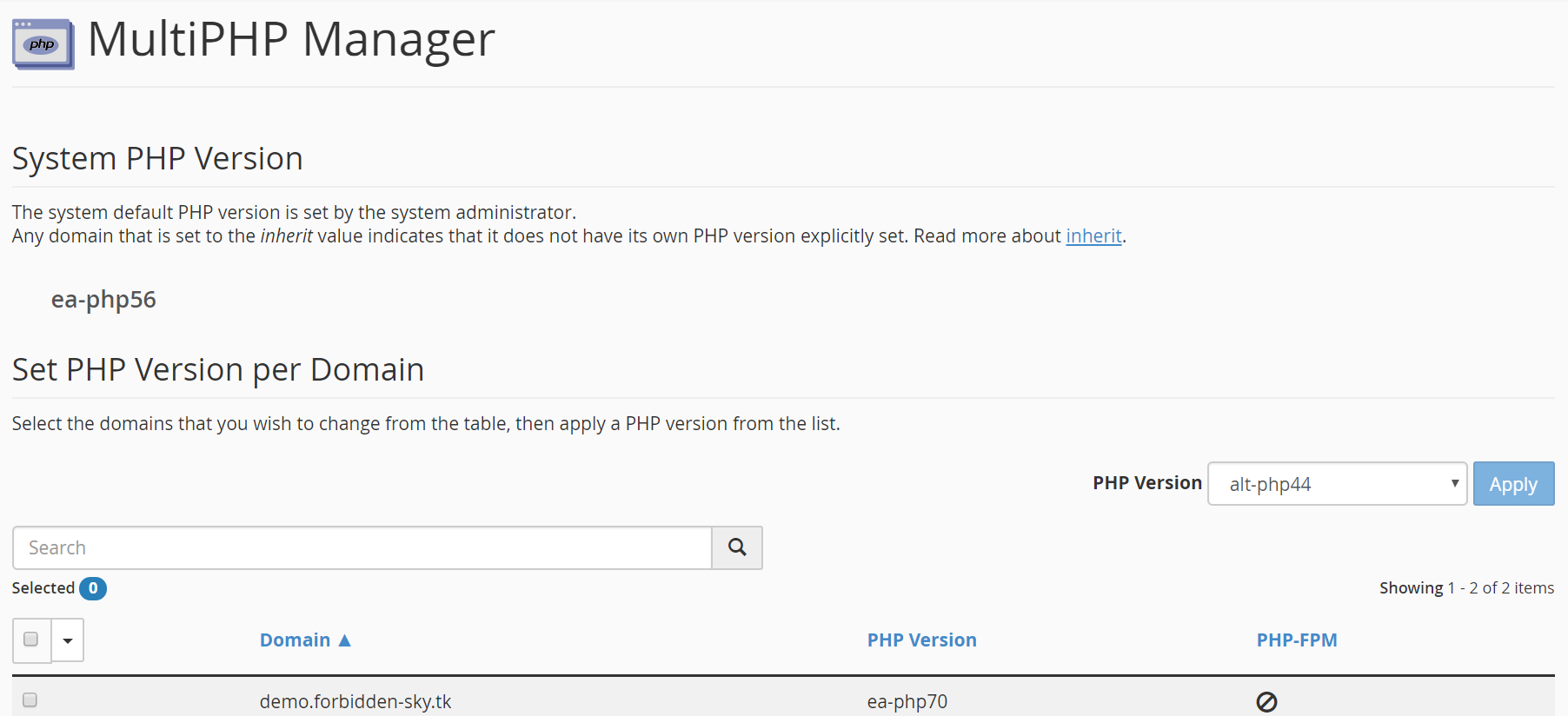 Panduan Cara Menggunakan fitur Multi PHP Version