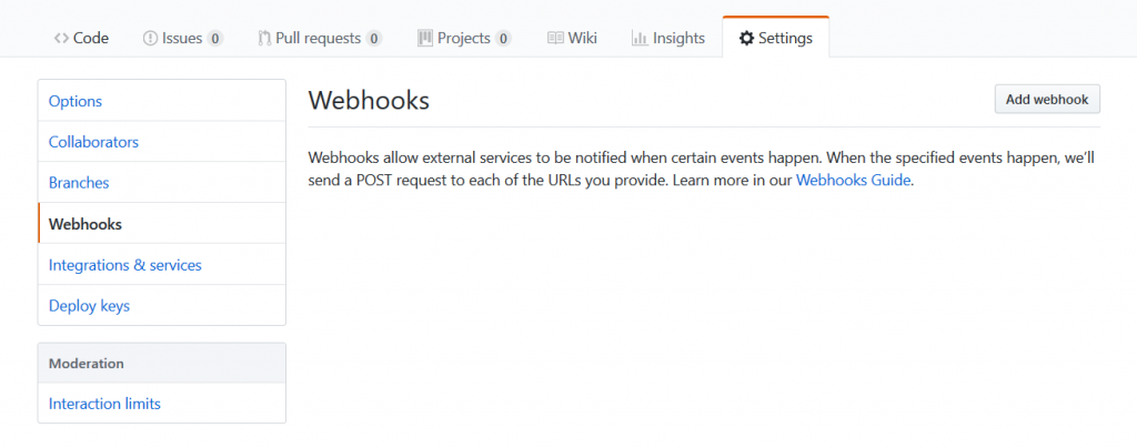 Panduan Cara Menambahkan Webhook ke Github - Tutorial | Dicloud