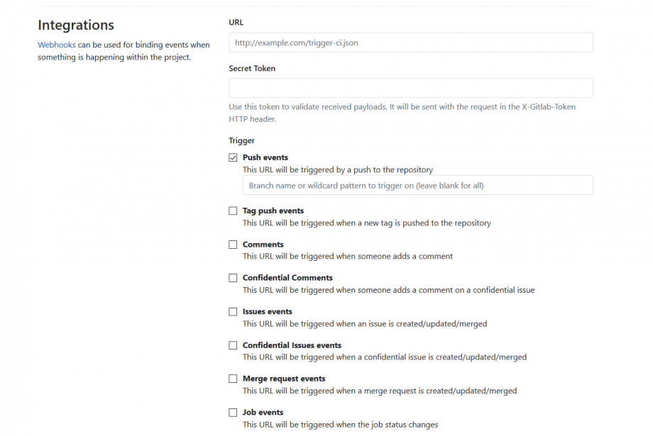 Panduan Cara Menambahkan Webhook ke Gitlab - Tutorial | Dicloud